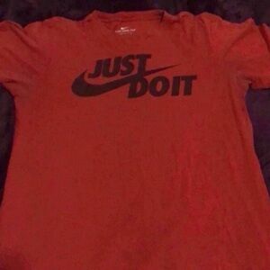 Nike Red and Black Short Sleeve Tee
